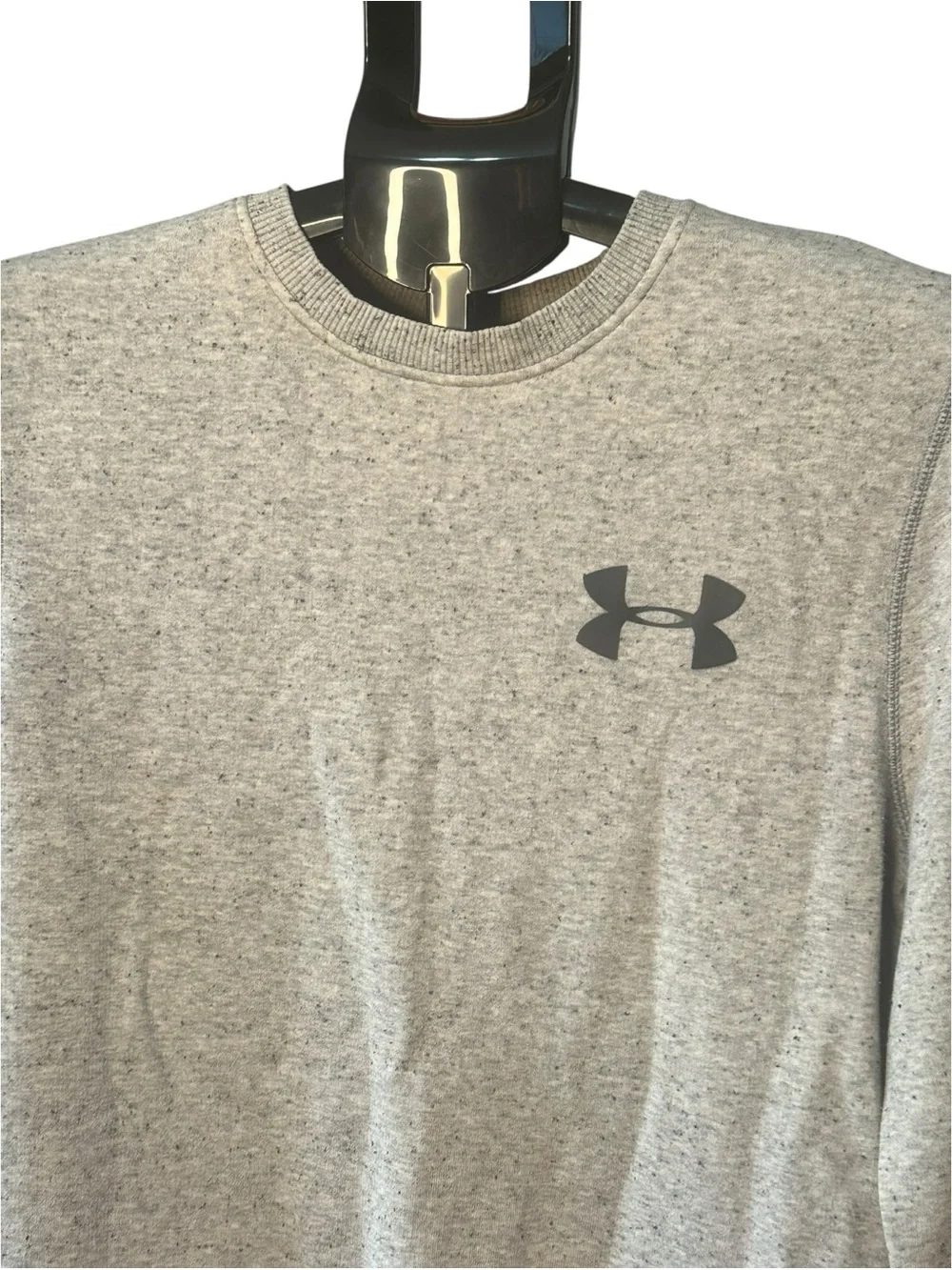 Under Armour Women’s Small Gray Crewneck Sweatshirt Loose Fit Athletic Pullover
